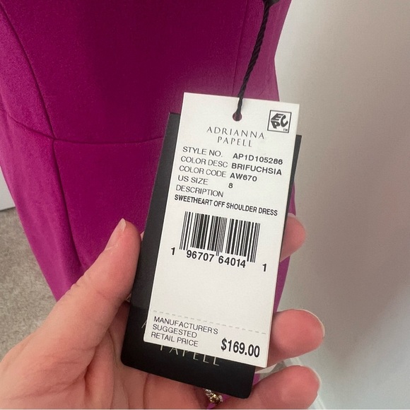 Adrianna Papell Pink Midi Dress Size 8 - Picture 3 of 12